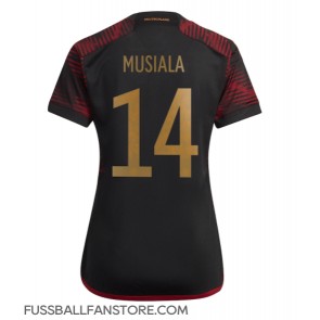 Deutschland Jamal Musiala #14 Replik Auswärtstrikot Damen WM 2022 Kurzarm